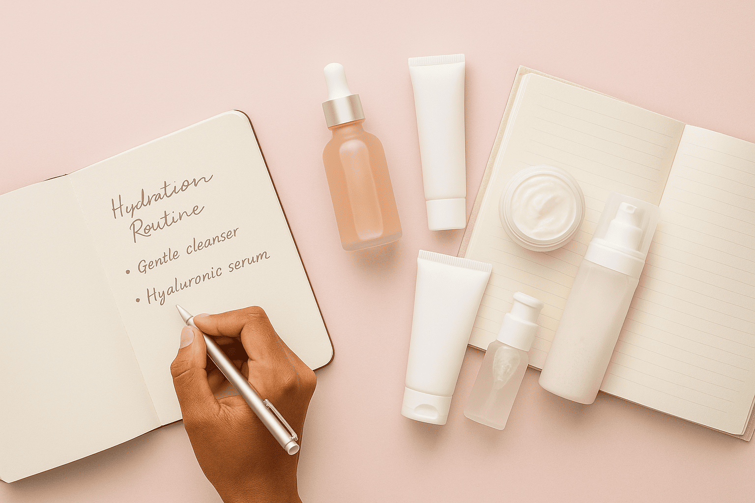 Skincare and journaling